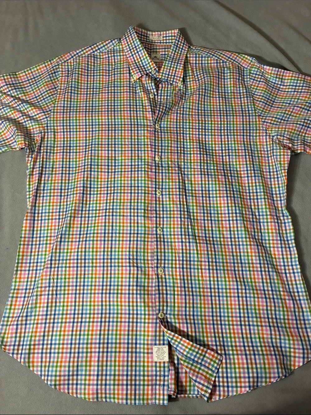 Peter Millar Rainbow Check Button-Down Shirt